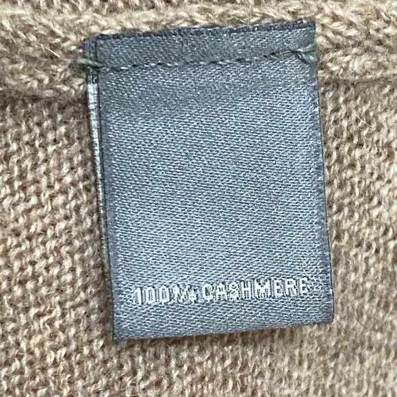 Neiman Marcus Cashmere Sz M Beige Tunic Sweater 3/4 Sleeve Asymmetrical Hem - Picture 9 of 11